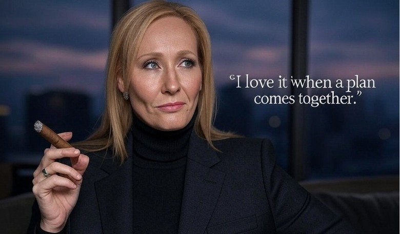 Well Done, Lefties! J.K. Rowling Thanks Trans Activists for EPIC Pic of Trump Protecting Women's Rights