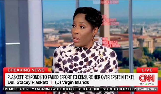 Del. Stacey Plaskett Tells CNN ‘There Are a Lot of People Who Have Done a Lot of Crimes’