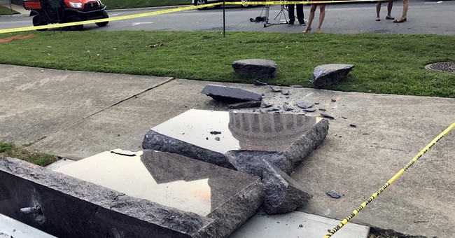 Man Destroys Ten Commandments Statue in Arkansas Capitol--The Day After It Was Installed