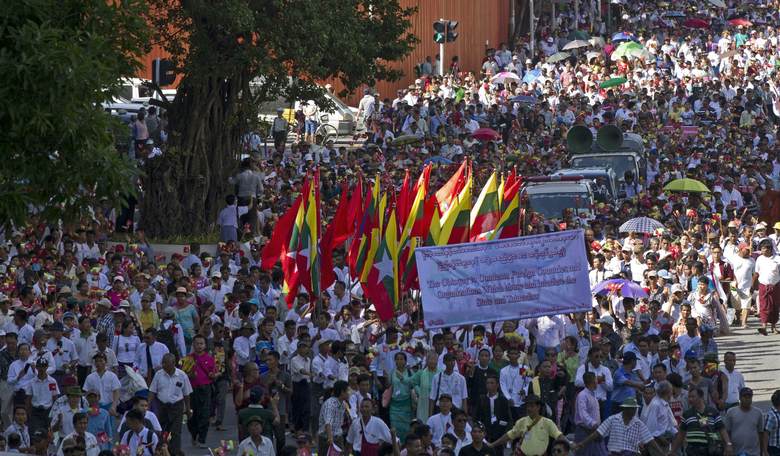 Soldiers in Myanmar Open Fire on Protesters, Killing 18