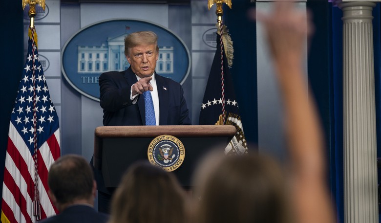 Trump Defends Coronavirus Response to Acosta: 'Hold It, Fake News CNN, Hold It!'