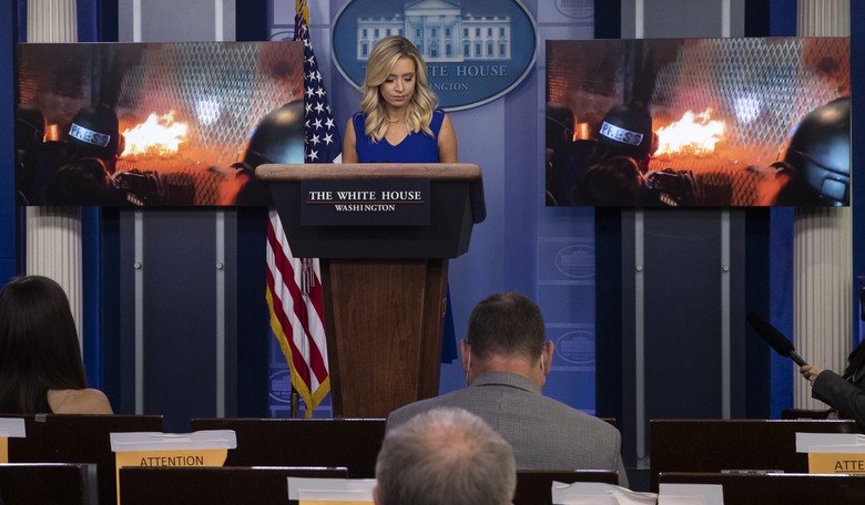 Kayleigh McEnany Plays a Video About Portland Violence, But Fox Cuts Away