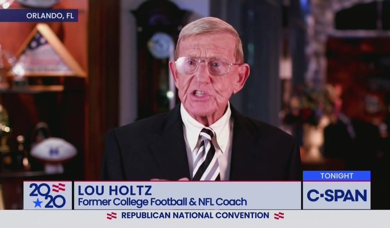 Notre Dame Disavows Lou Holtz's RNC Speech Calling Biden 'Catholic in Name Only'