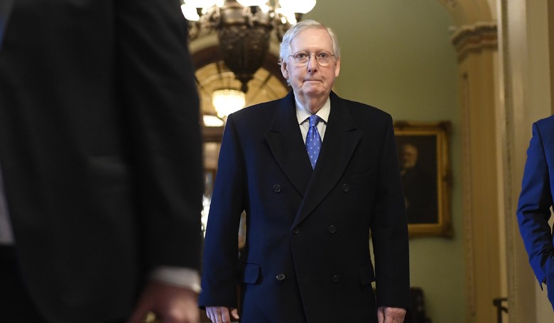 The Mob Is Already Targeting Mitch McConnell, and He Doesn't Care