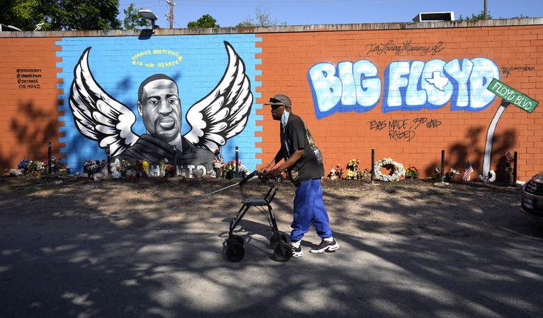 A George Floyd Mural Collapses and the Reason Is Something