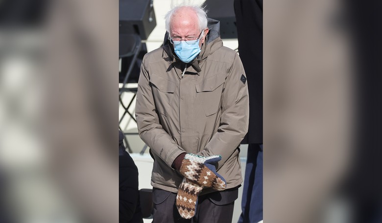 Bernie's Meme-Worthy Mittens Are Declared the Epitome of 'White Male Privilege.' Umkay