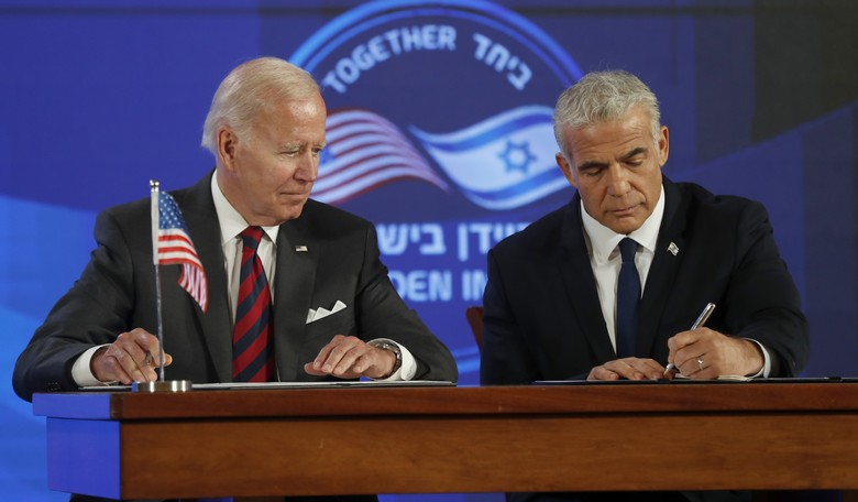 Biden Signs Declaration With Israel Pledging That Iran Will Never Build a Nuclear Weapon