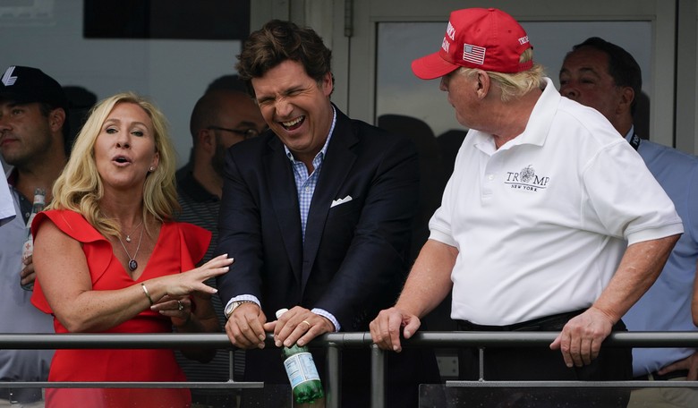 WATCH: Tucker Carlson Put on the Spot Over Whether He'll Endorse Trump or DeSantis