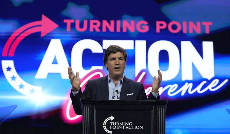 Tucker Throws Haymakers at the Regime at Turning Point Conference