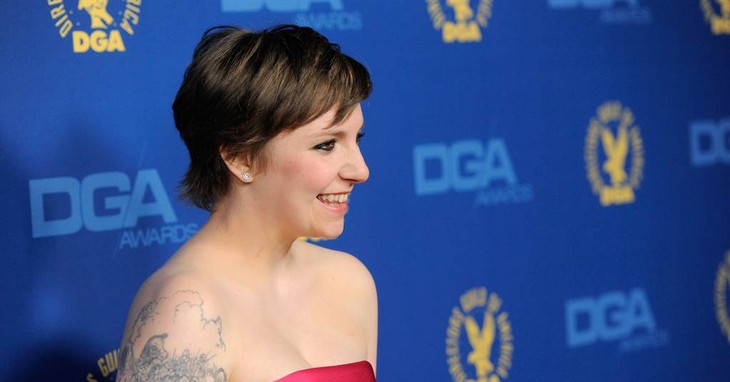 Lena Dunham arrives at the 65th Annual Directors Guild of America Awards at the Ray Dolby Ballroom on Saturday, Feb. 2, 2013, in Los Angeles. (Photo by Chris Pizzello/Invision/AP)