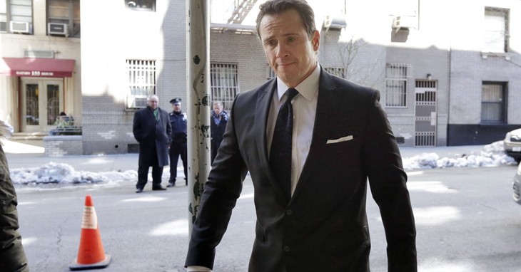 CNN anchor Chris Cuomo arrives for the funeral for journalist Jimmy Breslin, at the Church of the Blessed Sacrament in New York, Wednesday, March 22, 2017. Breslin died Sunday, at age
