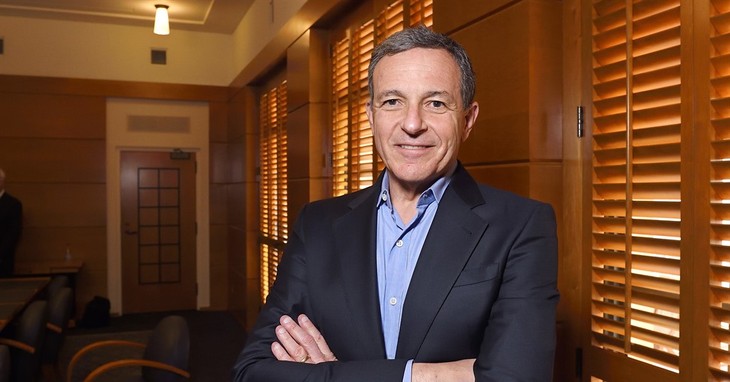 FILE - In this Thursday, Dec. 10, 2015, file photo, Bob Iger, chairman and CEO of The Walt Disney Company, poses in a conference room before speaking to members of the media about bring