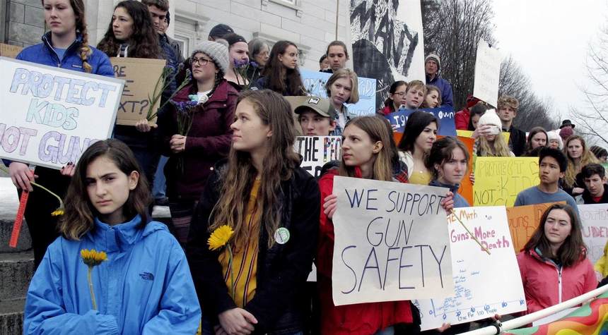 Students stage walkout in support of gun control ballot measure
