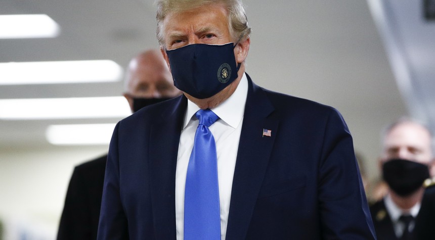 Trump Looks Badass in a Mask Visiting Walter Reed, Media Loses Its Mind, Insults Folks on Right in Process