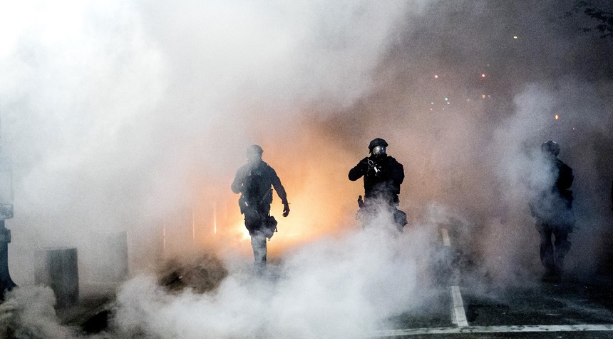 Rioters Tried to Burn Down Portland Precinct, Then Rioters Tried to Run Cops Over With a Truck