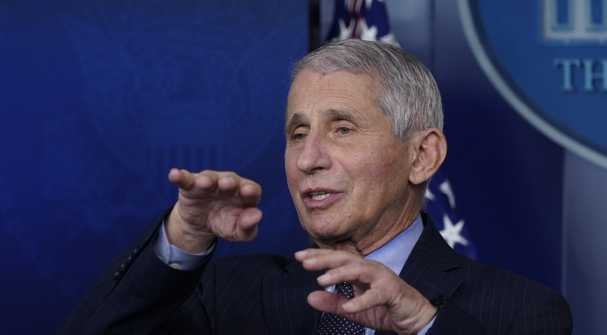 Meanwhile, Fauci Says It's Time for Americans to 'Put Aside Concerns About Personal Liberties'