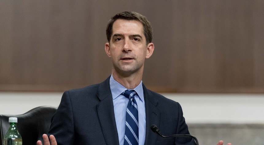 Cotton Slams Biden's Speech on Afghanistan: 'Dangerously Disconnected From Reality'