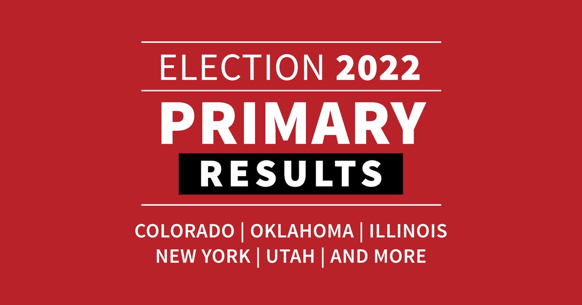 LIVE ELECTION RESULTS: Colorado, Illinois, New York, Oklahoma, Utah Primaries - Plus Special Elections and Runoffs - Vimarsana News